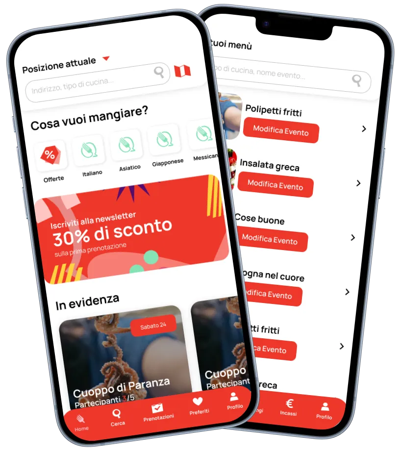 App Magnamo — gestione menù ed eventi